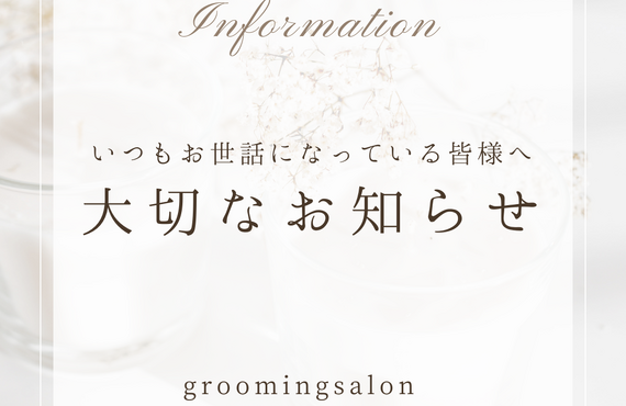 さらに愛犬ちゃんのことを考えたサロンに／高石のトリミングならgroomingsalon　lächeln